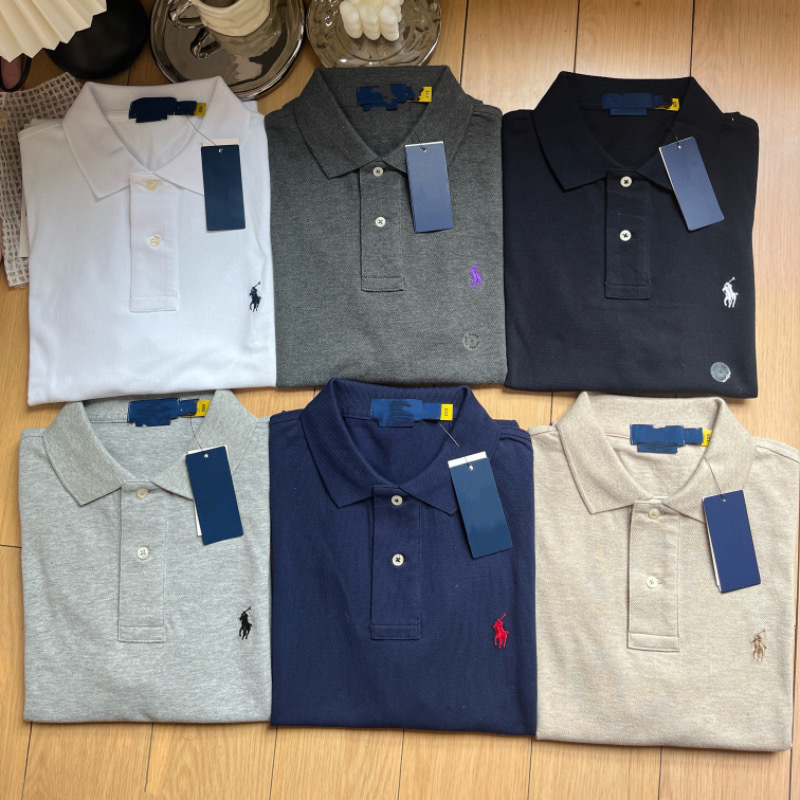 Original Export Can Scan the Qr Code Pony Embroider Men's Lapel polo Shirt Casual Versatile Top for Men