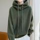 Europe and the United States cross-border pile collar lazy wind sweater women's 2025 winter new solid color loose thick sweater top tide