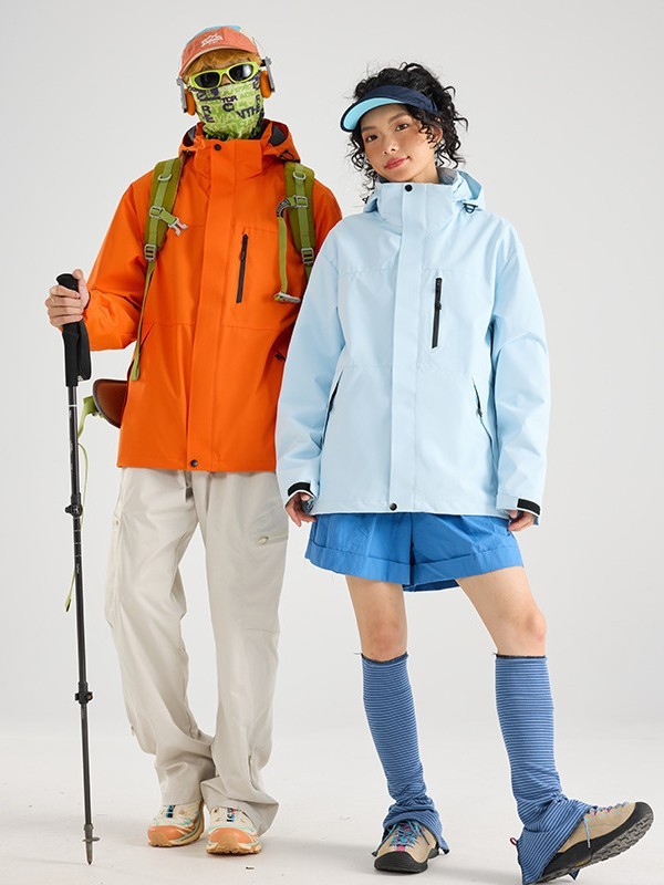 户外冲锋衣男女三合一可拆卸防风防水春秋冬季登山服外套定制LOGO|undefined