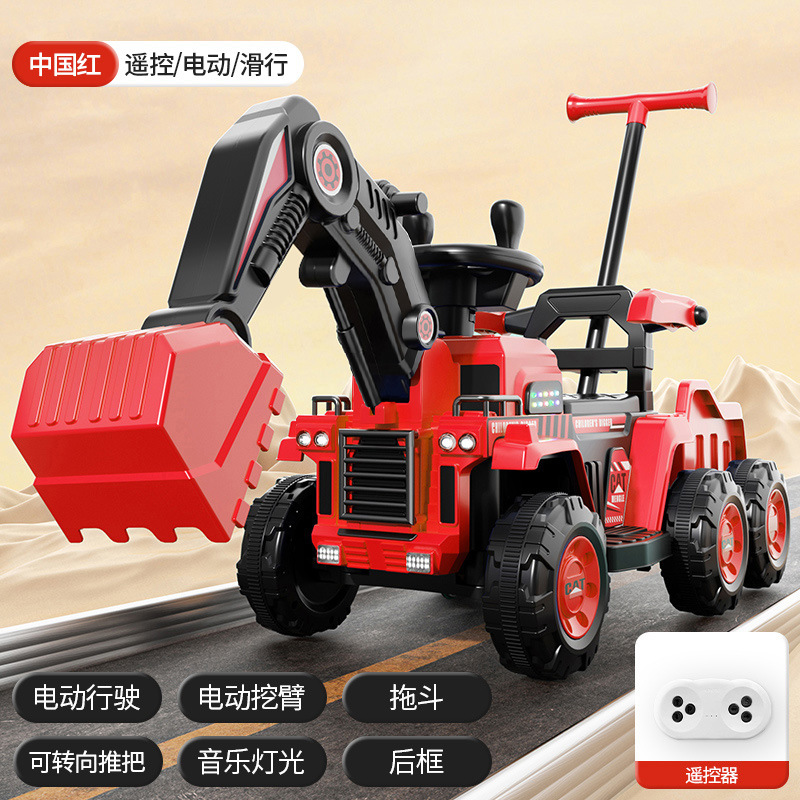 Excavadora para niños, coche de juguete, juguete para personas, niña, niño, excavadora eléctrica de control remoto, vehículo de ingeniería, máquina de gancho image 29