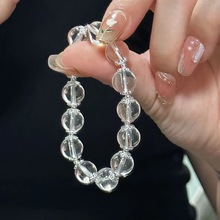 仿天然原創白水晶手鏈手串情侶盤珠ins設計小眾生日禮物女生閨蜜