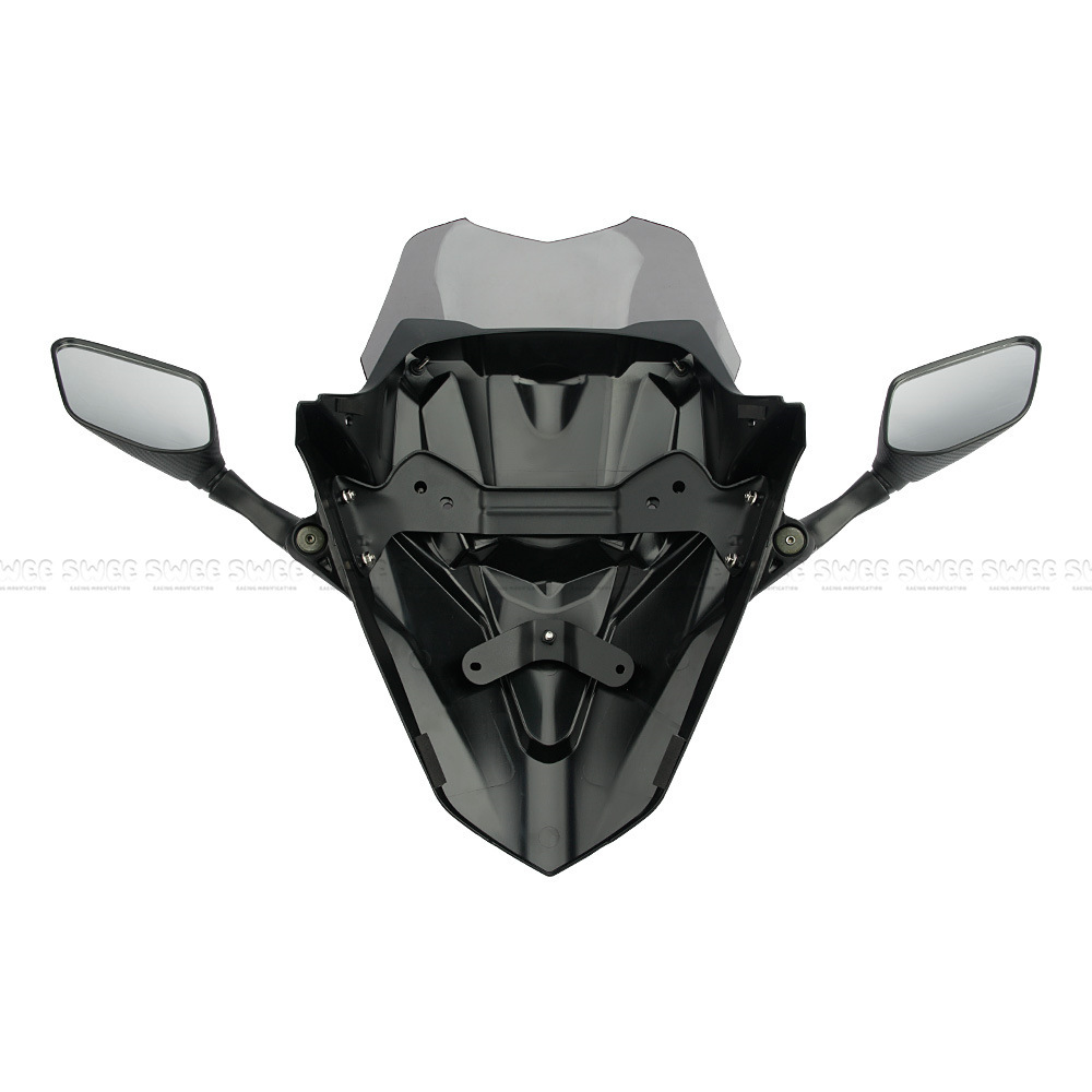 Suitable for Yamaha Nmax155 Modified Front Face Heightening Windshield Set, Front Windscreen Made of Abs Material