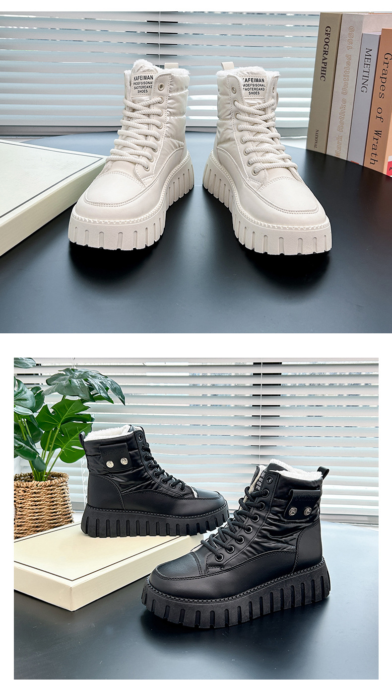 Stivali da neve da donna 2023 inverno nuove scarpe da donna manica corta scarpe di cotone caldo peluche scarpe addensate stivali da donna_voghion.com