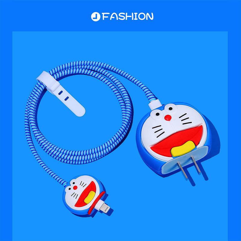 Nuevo cable de datos de dibujos animados cubierta protectora adecuado para Apple carga rápida cabeza 18/20W carga cabeza cubierta protectora Winder