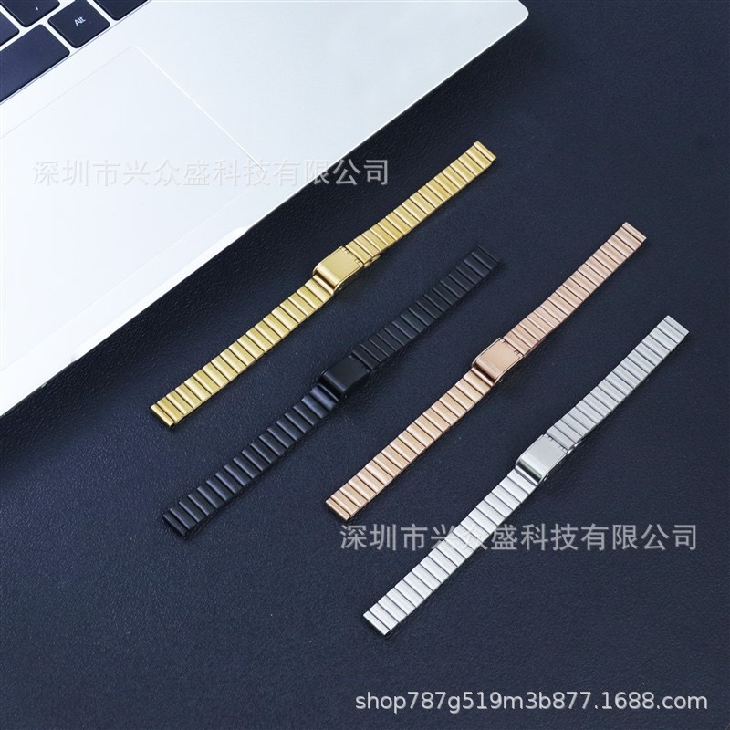 One Bead Curved Bamboo Stainless Steel Sheet with Metal Watch Strap 101214161820 Small Waist Strap Fashionable Style