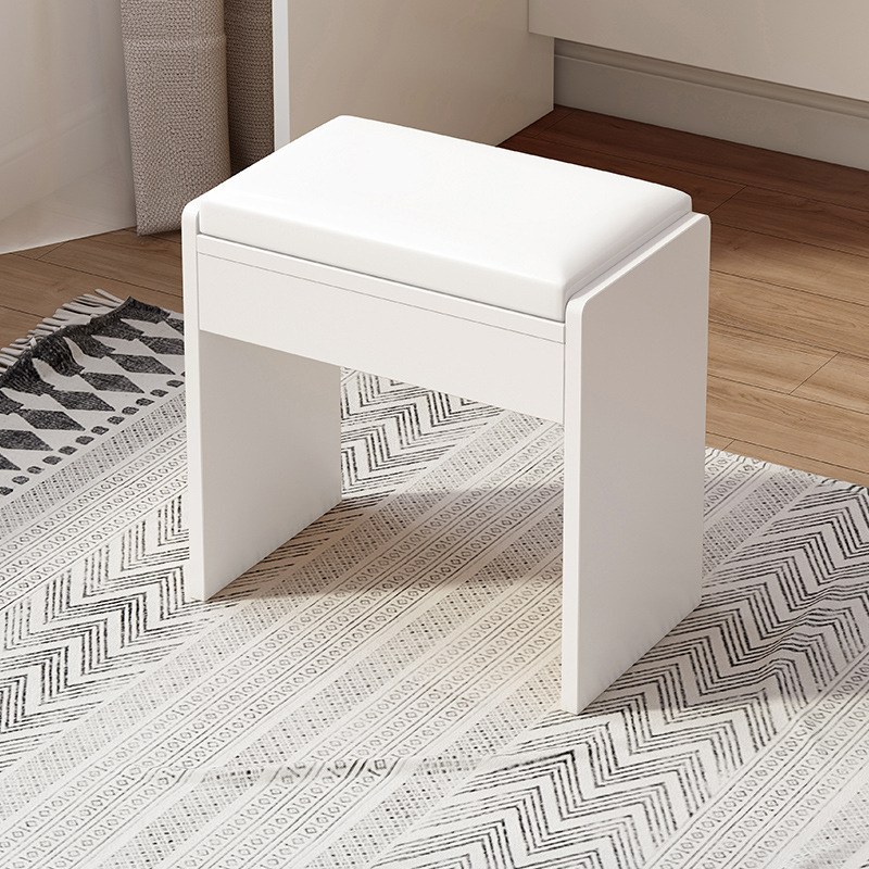 Tocador para dormitorios pequeños, sencillo y moderno, con gabinete de almacenamiento integrado, mini escritorio de maquillaje para apartamentos pequeños.