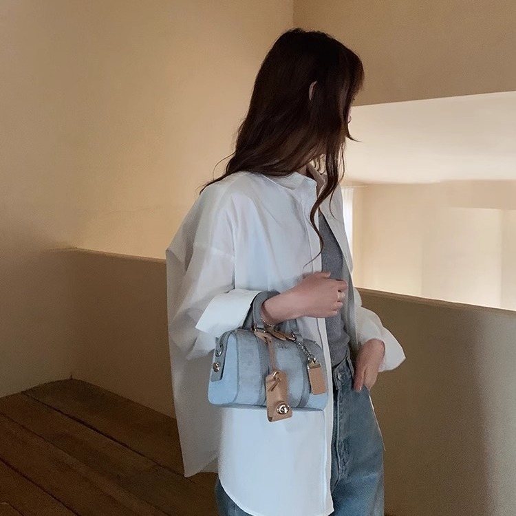 Nanfeng Chio2nd Platinum Blue Sea Pillow Bag Women's 2024 New Versatile Handbag Shoulder Crossbody Bag_voghion.com