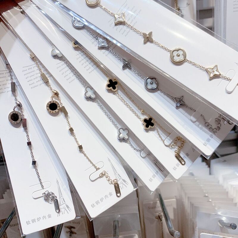 【Can Be Worn in the Shower Without Fading】Cross-Border Popular Fashion Titanium Steel Bracelet, High-End Jewelry That Won'T Fade