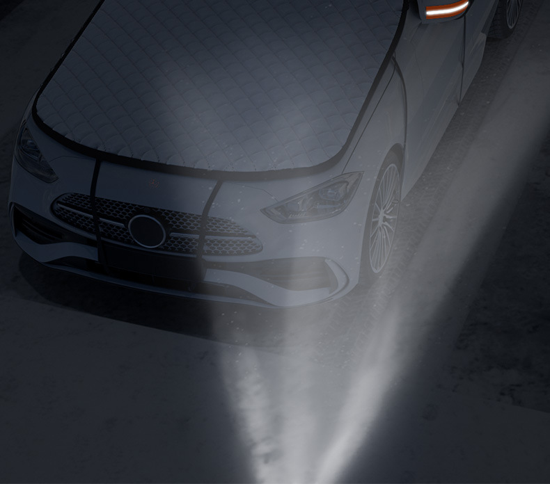 Car Snow Shield, Snow Protection for New Energy Vehicles, Winter Sunshade, Thickened Front Windshield Snow Cover, Anti-Freeze