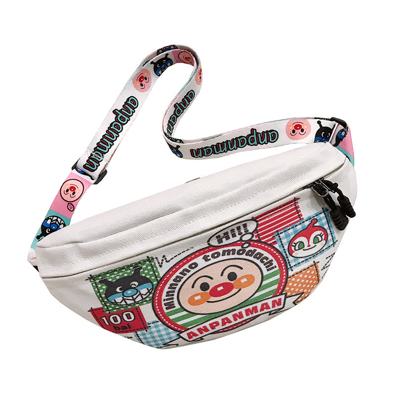 Bolsa de pecho para mujer 2024 nueva personalidad bolsa de lona impresa bolsa de dibujos animados Harajuku japonesa bolsa de lona de hombro