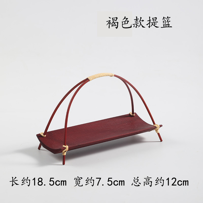 手作り竹編みバスケット家庭用ティープレート果物バスケット菓子トレイ創意竹バスケット結婚竹編みバスケット|undefined