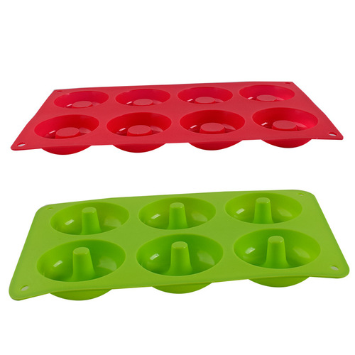 18 connected 8 connected 6 connected silicone donut mold cake cookie cookie circle jelly pudding silicone baking mold