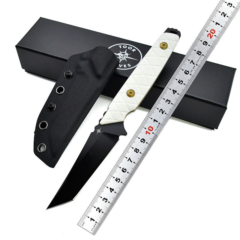 热卖爆款圣地亚哥小直刀露营户外求生刀高硬度战术刀野餐水果直刀