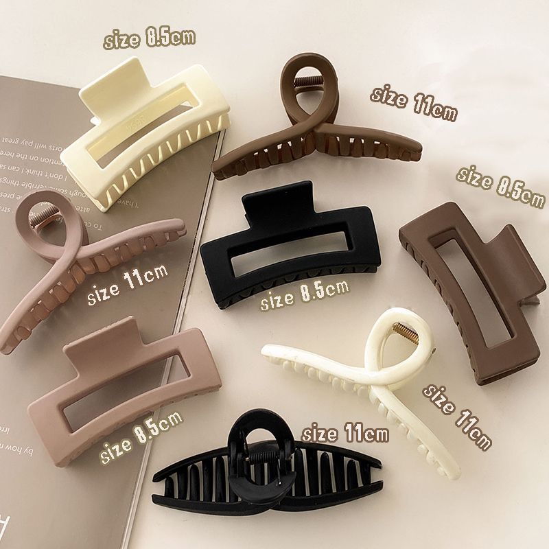 yiwu barrettes factory direct sales internet celebrity large grip back head ponytail clip hair accessories matte paint shark clip wholesale