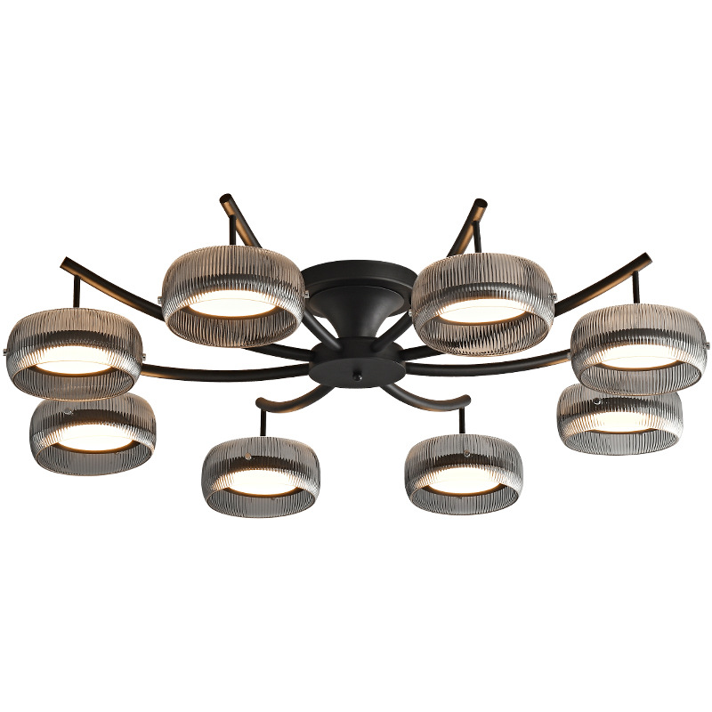 Gran vista jardín lámpara de la sala de estar 2026 nuevo estilo italiano minimalista iluminación principal del vestíbulo luz de lujo de alto nivel luz molecular 486L