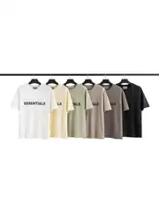 FOG ESSENTIALS Season 7 Compound Letter Adhesive Cotton Short-sleeved Men's and Women's T-shirts