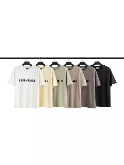 FOG ESSENTIALS Season 7 Compound Letter Adhesive Cotton Short-sleeved Men's and Women's T-shirts