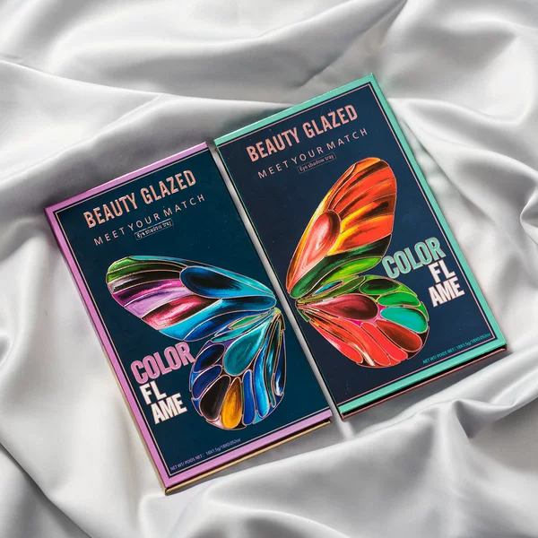 Beauty Glazed 18-Color Butterfly Eye Shadow Palette Stereo Shape Easy to Color Cos Makeup Stage Makeup
