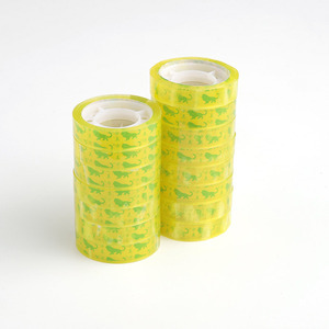 Cinta estrecha 1cm de ancho pegamento de sellado para estudiantes ramo de flores material de embalaje material de bricolaje hecho a mano cinta transparente