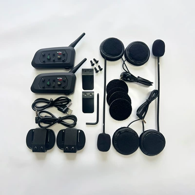 Motorcycle Helmet Bluetooth Intercom – Motorcycle Helmet Headset - v6plus-35mm-double-package