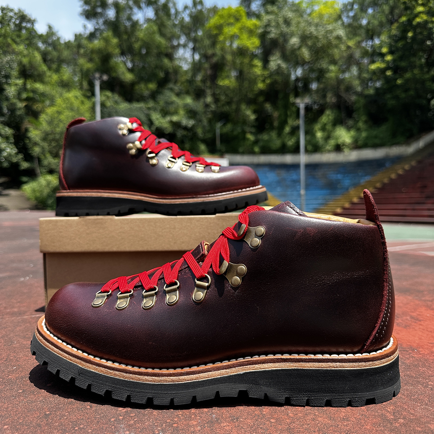 굿이어 소가죽 마틴 부츠 영국 복고풍 하이탑 마운틴 라이트 작업복 남성 부츠 남성용 야외 가죽 오토바이 부츠