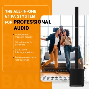 G1 Portable Line Array Speaker со встроенным Bluetooth и встроенным 6-канальным миксером 10-дюймовым басом