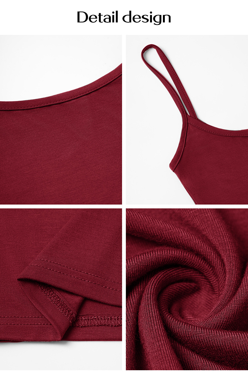 68g Weight Spandex, Viscose fiber Fabric Type Short Top Length Camisole Tops Type Daily Occasion Strap Neckline Slim Fit Type Solid Color Pattern 2025 Spring and Summer Season Women's Gender Simple Style Style Wholesale Women's Simple Style Solid Color Tank Tops 22