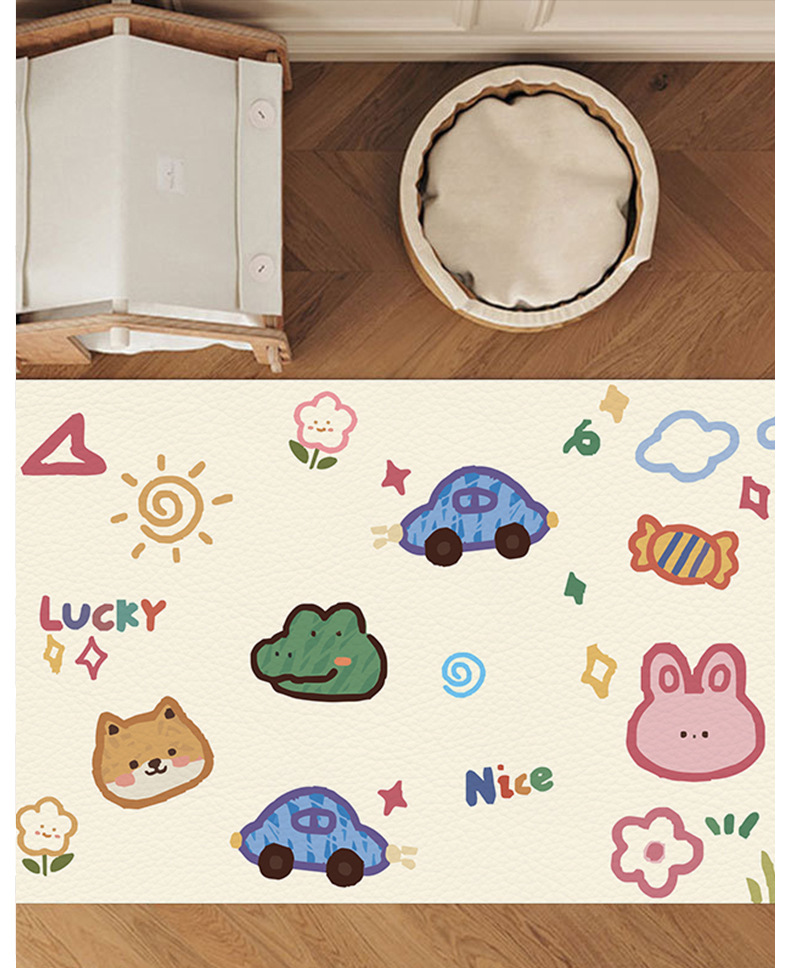 Pet Fence Floor Mat Pvc Standard Leather Floor Mat Cat Special Mat Non-Slip Dog Cage Mat Summer Placemat Wipeable