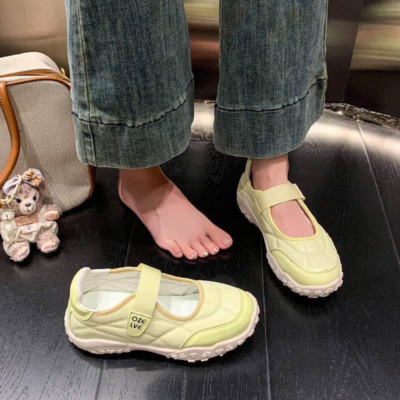 透气镂空包头鞋休闲玛丽珍鞋女运动鞋女款2025秋季新款魔术贴女鞋|undefined