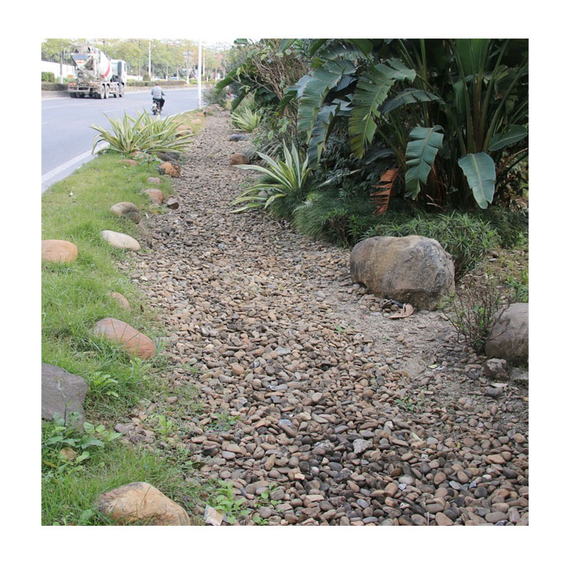 园林造景白色鹅卵石广州 珠海绿化装饰白色小石头彩色砾石