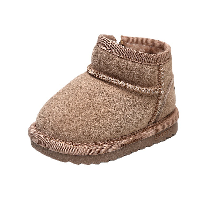 Baby Snow Boots Winter Velvet Warm Children's Shoes Children's Winter Shoes Women's Soft Bottom Toddler Shoes Men's Baby's Cotton Shoes