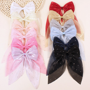 Gimsophila Pearlescent Diamond Bow Ribbon Fabric Semi-finished Sweet Multicolor Headwear Hair Accessories Accessories