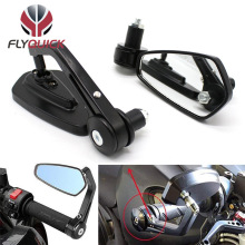摩托车改装通用F菱形后视镜跨境手把QUICK弯杆LY红色蓝色金色黑色