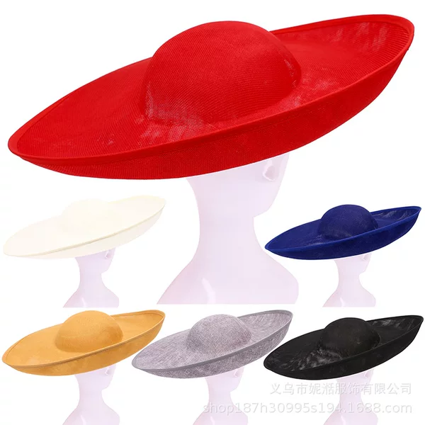European and American bridal hat embryo imitation hemp gauze hat base veil headdress hat holder naked hat factory hat wholesale ladies
