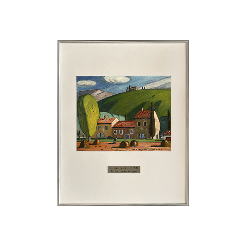 プロヴァンスの風景】北欧風リビングルーム装飾絵画ソファ背景壁掛け絵画ハイエンドモダン壁画|undefined