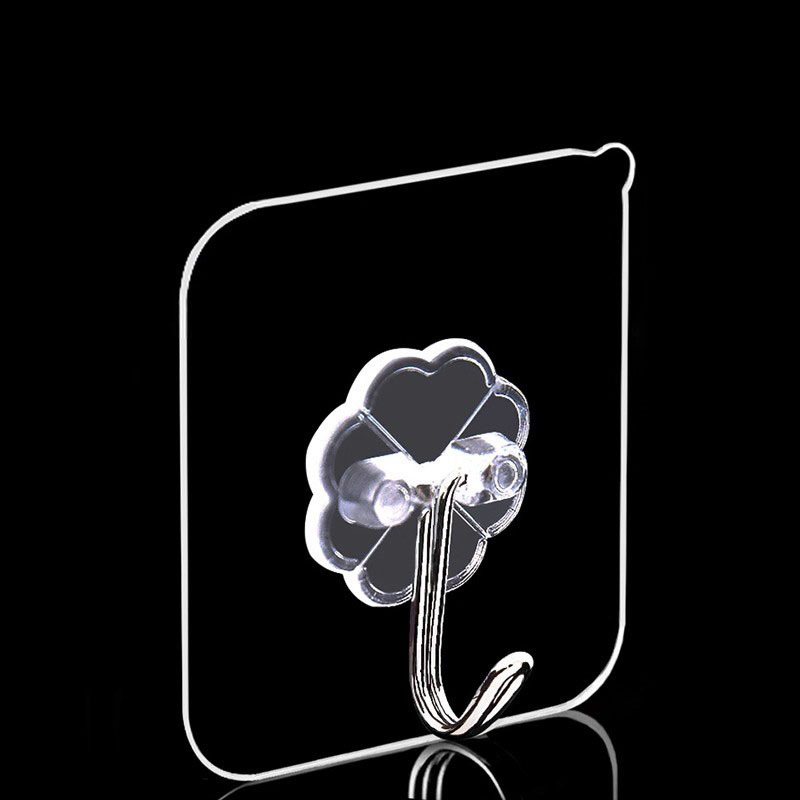 Transparent Hooks, Traceless Hooks, Magic Glue, Nail-Free Bathroom Kitchen Hooks, Street Stall Supply Sticky Hooks, Traceless Stickers