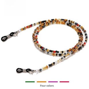 Glasses accessories glasses chain glasses lanyard mask glasses with reading glasses chain (tortoiseshell colored beads)
