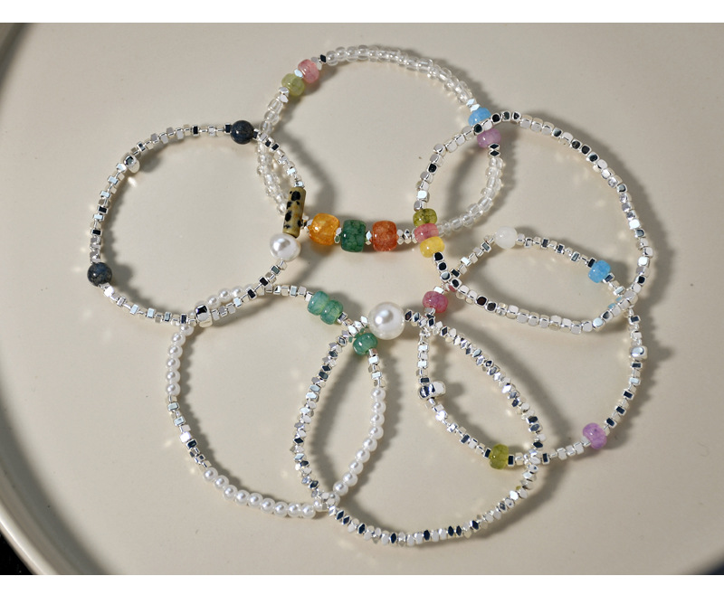 Fashion Geometric Metal Plating Artificial Crystal Artificial Pearls Womenu0027S Bracelets