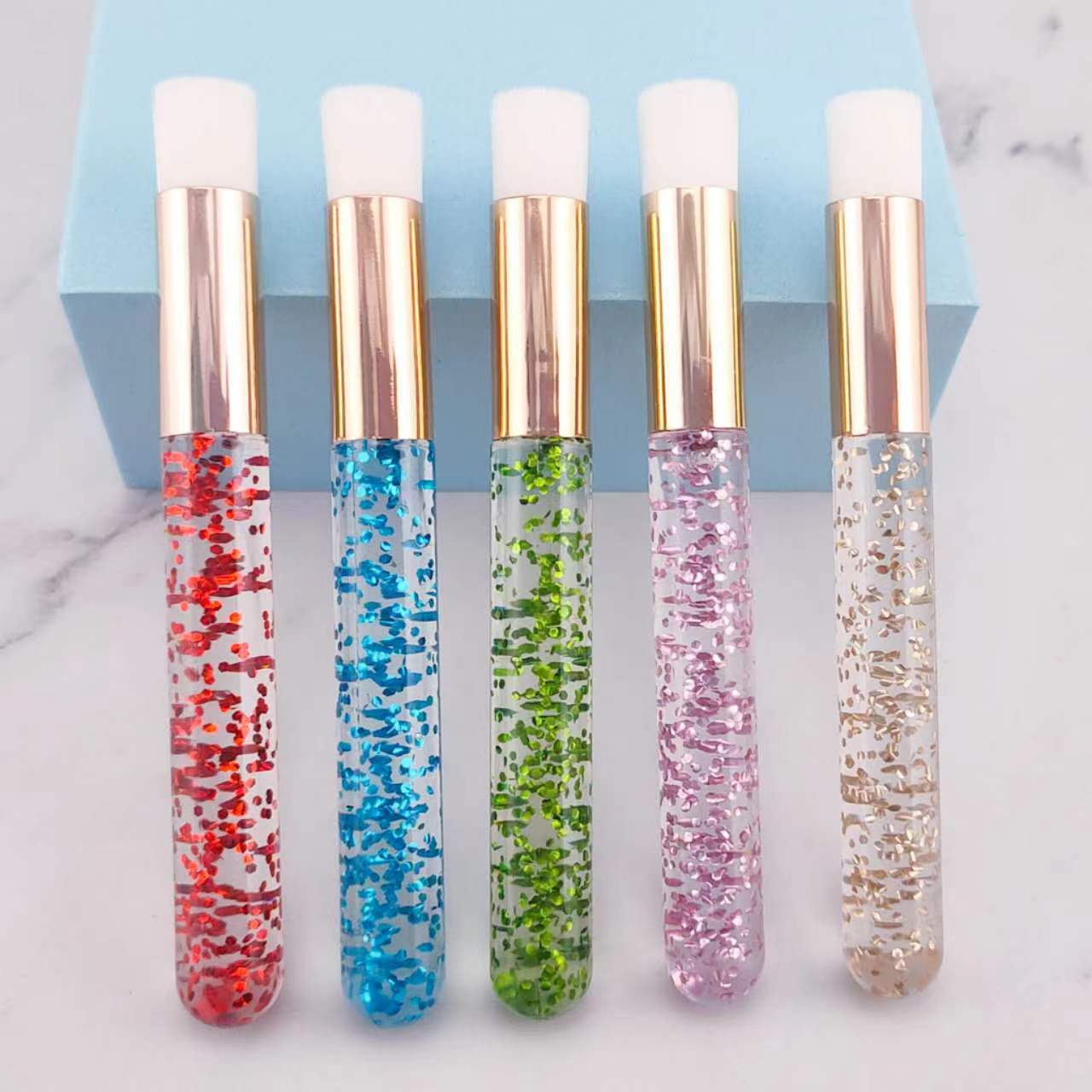 Nuevo injerto mousse de pestañas cepillo de limpieza de nariz plana herramienta de limpieza lateral blackhead eliminación nariz portátil cepillo de lavado