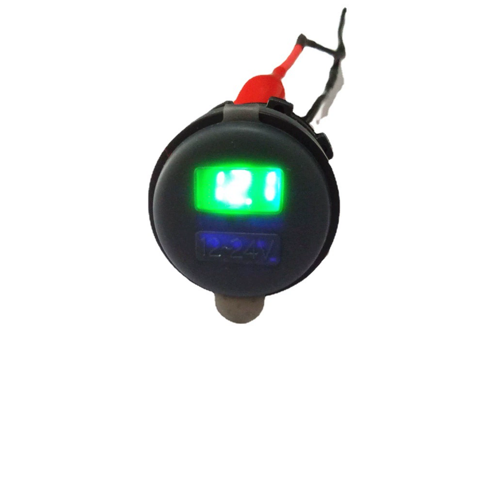 Зеленый и синий свет, одиночный USB цифровой вольтметр для авто/мото, двувходное автомобильное зарядное устройство (две в одном)
