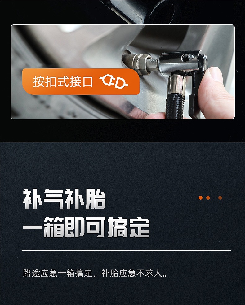 Leiao Car Air Pump Double-Cylinder High-Pressure Portable Car Tire Home Car Air Pump Cylinder Electric Car