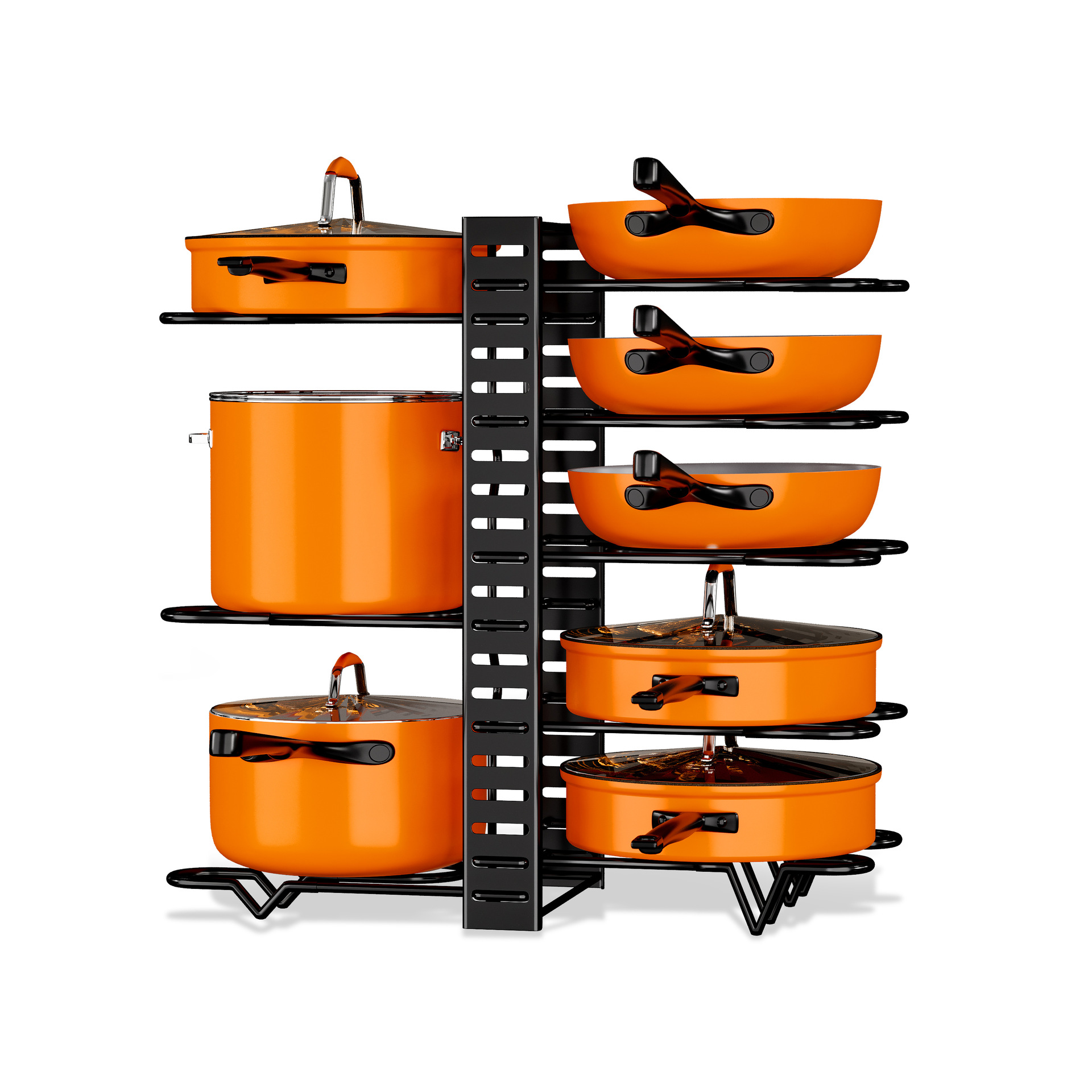 Estante de cocina creativo multiusos, organizador de varias capas para tablas de cortar, tapas y utensilios, diseño compacto