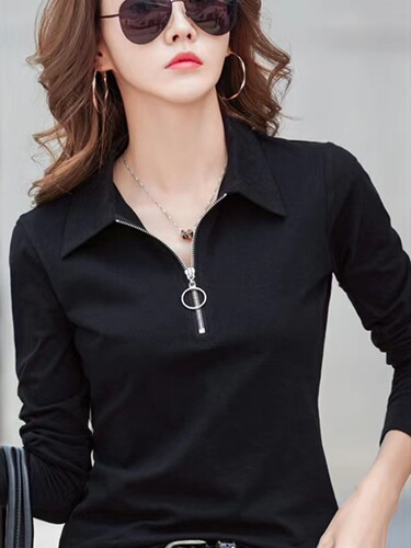 Women's Spring and Autumn New Style Long-Sleeve Collar Shirt Professional Outwear Autumn Top Outerwear Base Shirt Top