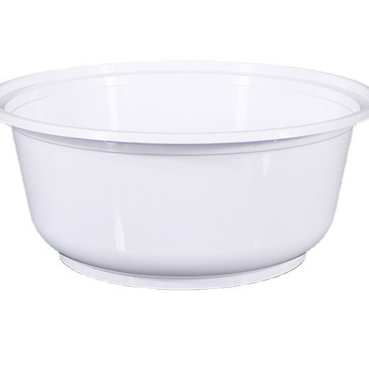 Caja de almuerzo desechable embalaje para llevar Tazón redondo palillos tazón de fideos 950ml negro moldeo por inyección caja de embalaje para llevar de doble capa
