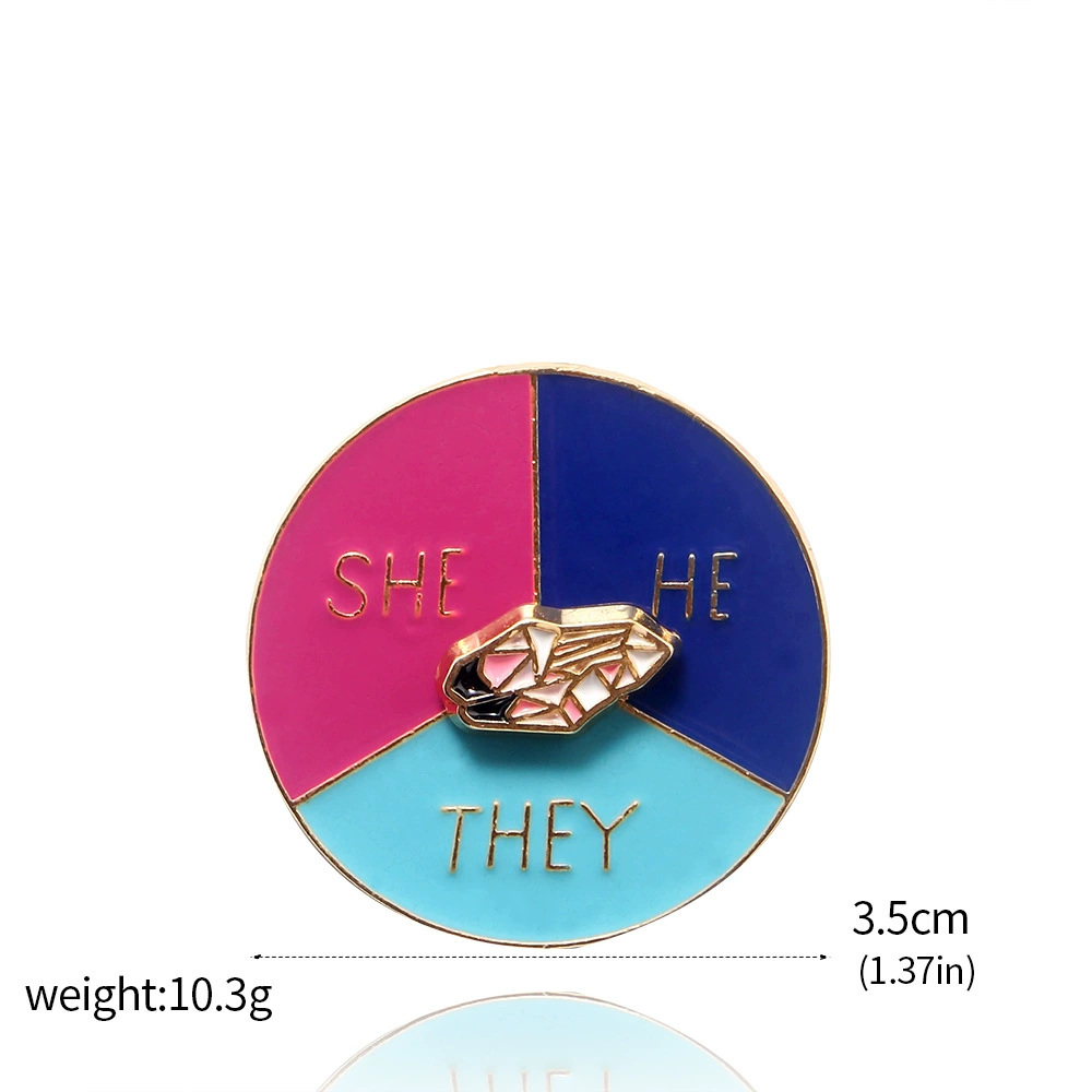 Rainbow emotional adjustable keychain, badge, brooch