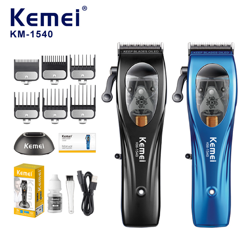 Corte de pelo sin cepillo KM-1540 profesional afeitar clipper corte de pelo de corte de