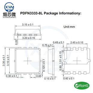 ���Sֱ�I XXW30J03D PDFN3*3-8L 30A/30V �pN�ϵ�MOS��Ч����