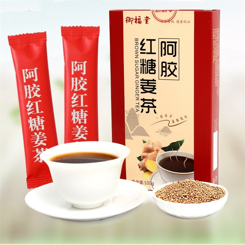 【Distribution】Ejiao Red Date Ginger Tea 100g Red Date Ginger Tea Ginger Red Date Tea Ginger Juice Ginger Soup Ginger Block Tea