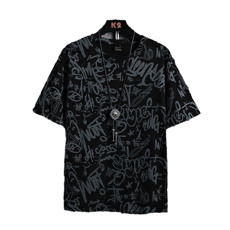 Herren-T-Shirt aus Eisseide, Kurzarm, Sommer, trendig, schnelltrocknend, dehnbar, locker, dünn, halbe Ärmel, Marke INS_voghion.com