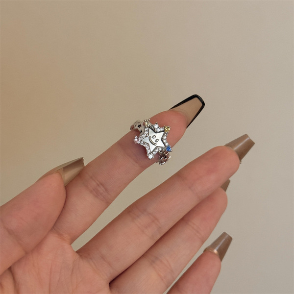 Retro small design brand fashionable trend ring hip-hop style